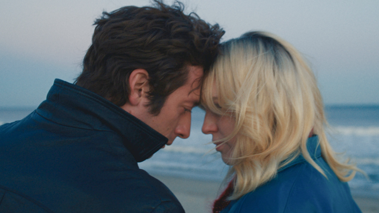 (L to R) Jeremy Allen White as Bruce Springsteen and Odessa Young as Faye in 20th Century Studios' Springsteen: Deliver Me From Nowhere'. Photo courtesy of 20th Century Studios. © 2025 20th Century Studios. All Rights Reserved.