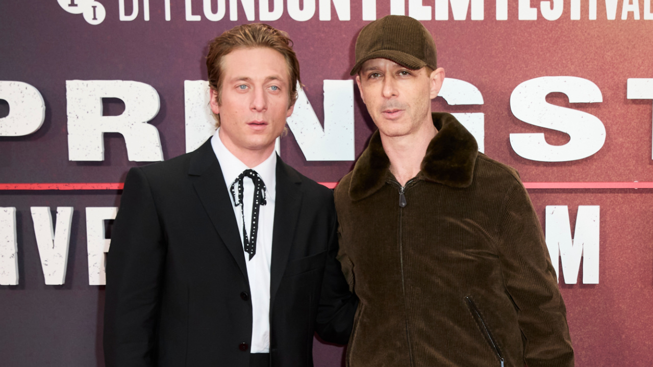 (L to R) Jeremy Allen White and Jeremy Strong attend the UK Premiere of 20th Century Studios’ 'Springsteen: Deliver Me from Nowhere' during the 69th BFI London Film Festival at Royal Festival Hall, London on October 15th, 2025. Photo by StillMoving.Net for The Walt Disney Company Limited.