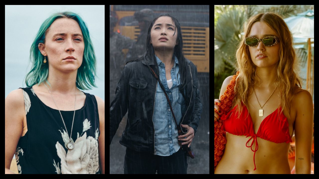 (Left) Saoirse Ronan as Rona in ‘The Outrun’. Photo: Martin Scott Powell. Courtesy of Sony Pictures Classics. (Center) Anna Sawai in 'Monarch: Legacy of Monsters,' coming soon to Apple TV+. (Right) Aimee Lou Wood in 'The White Lotus' Season 3. Photo: Fabio Lovino/HBO.