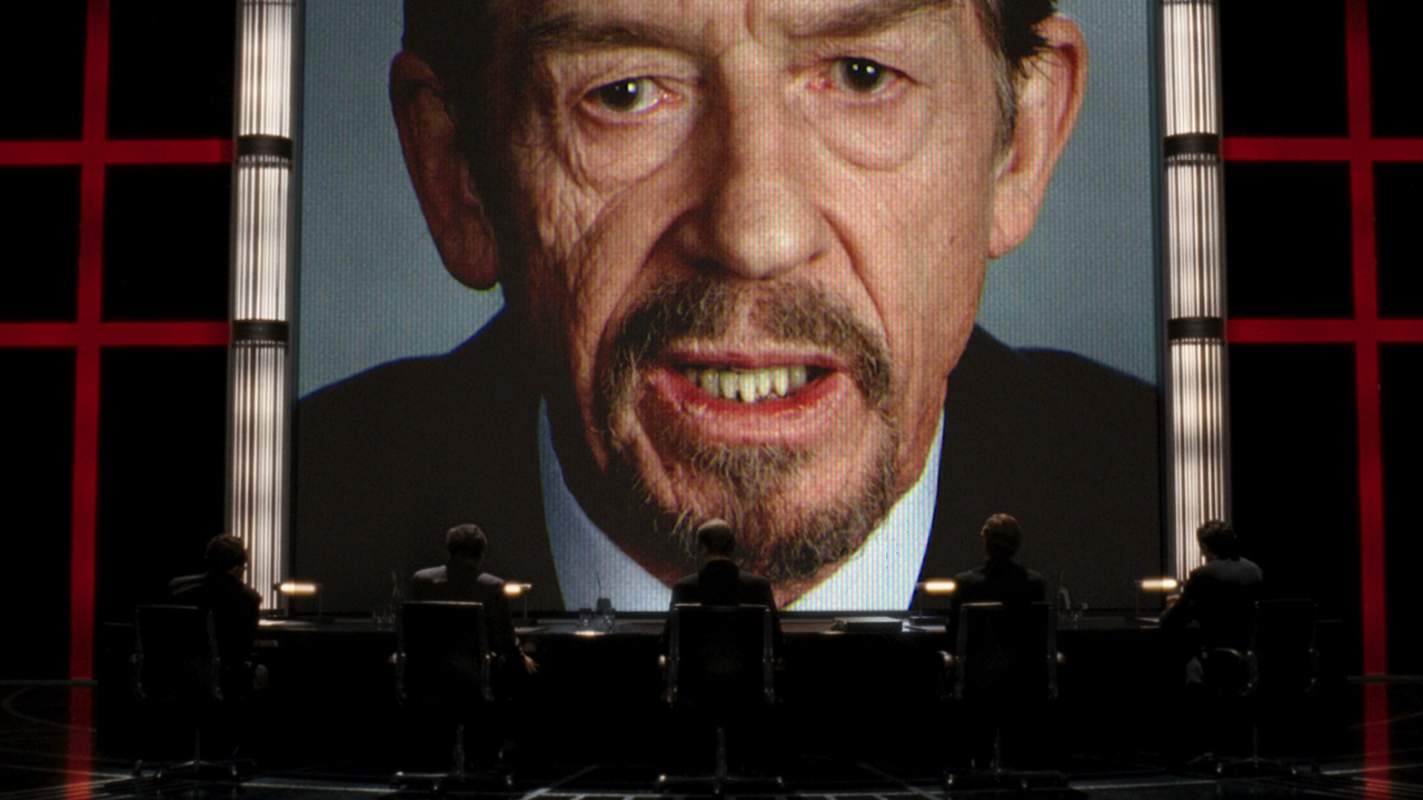 John Hurt in Warner Bros. 'V for Vendetta' (2006).