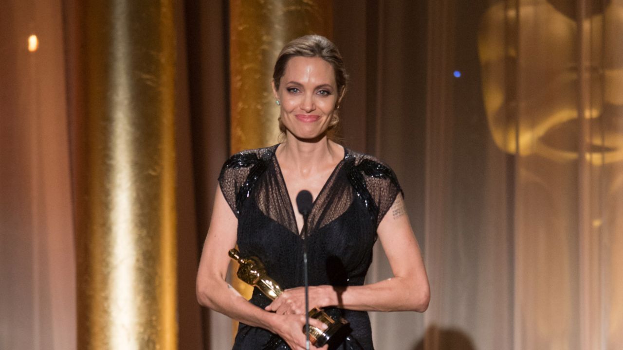 Jean Hersholt Humanitarian Award recipient Angelina Jolie during the 2013 Governors Awards at The Ray Dolby Ballroom at Hollywood & Highland Center® in Hollywood, CA, on Saturday, November 16, 2013. Photo: Todd Wawrychuk / ©A.M.P.A.S. Copyright ©A.M.P.A.S.