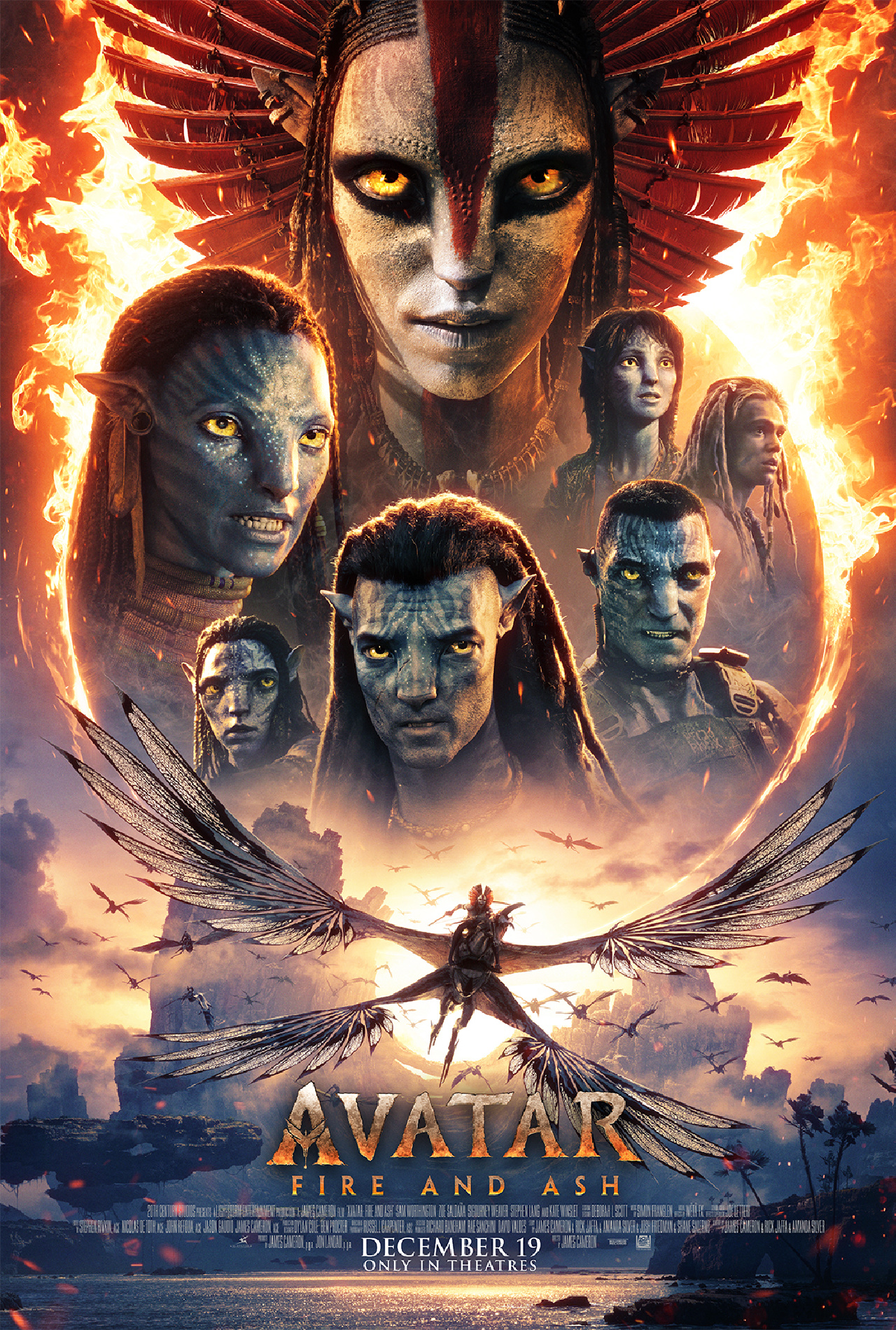 'Avatar: Fire and Ash' opens in theaters on December 19th.
