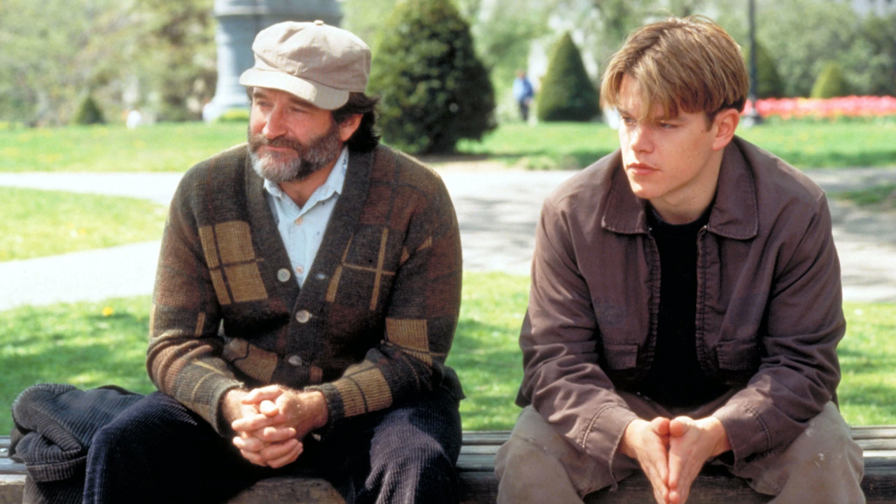 (L to R) Robin Williams and Matt Damon in 'Good Will Hunting'. Photo: Miramax Films.