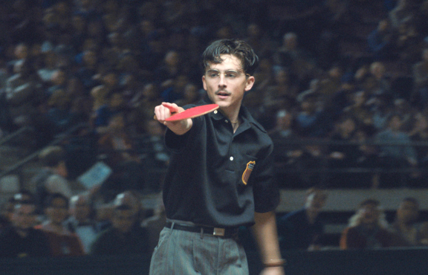 Timothée Chalamet in ‘Marty Supreme’. Photo: A24.