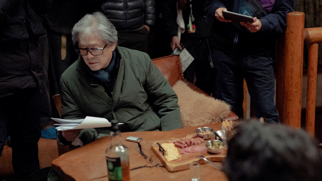 Director Park Chan-wook on the set of 'No Other Choice'. Photo: CJ Entertainment.