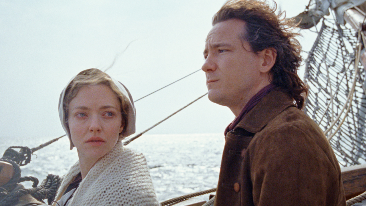 (L to R) Amanda Seyfried and Lewis Pullman in 'The Testament of Ann Lee'. Photo courtesy of Searchlight Pictures. © 2025 Searchlight Pictures All Rights Reserved.