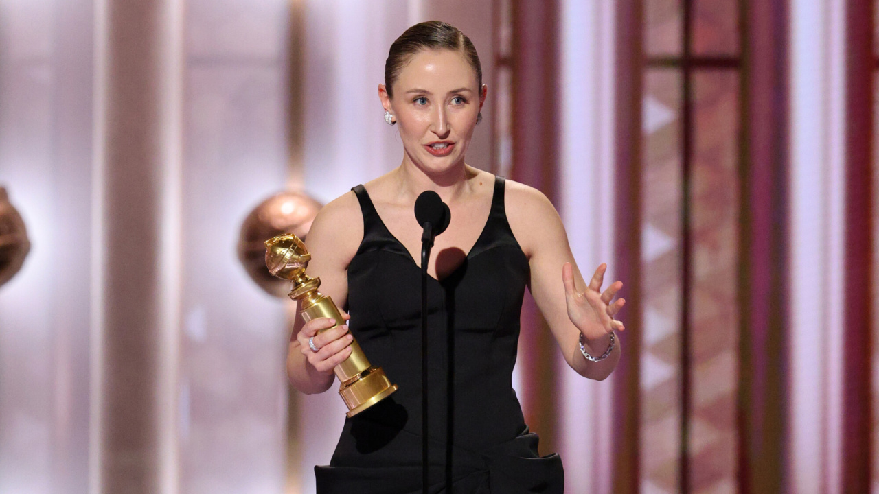Erin Doherty accepts the Best Performance by a Supporting Actress on TV Award for 'Adolescence' during the 83rd Annual Golden Globes®, airing live from the Beverly Hilton in Beverly Hills, California on Sunday, January 11, 2026 at 8 PM ET/5 PM PT, on CBS and streaming on Paramount+. Photo: Kevork Djansezian/CBS ©2026 CBS Broadcasting, Inc. All Rights Reserved.