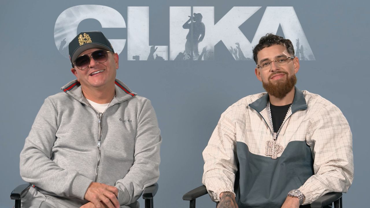(L to R) Producer and screenwriter Jimmy Humilde and Jay Dee talk 'Clika'.