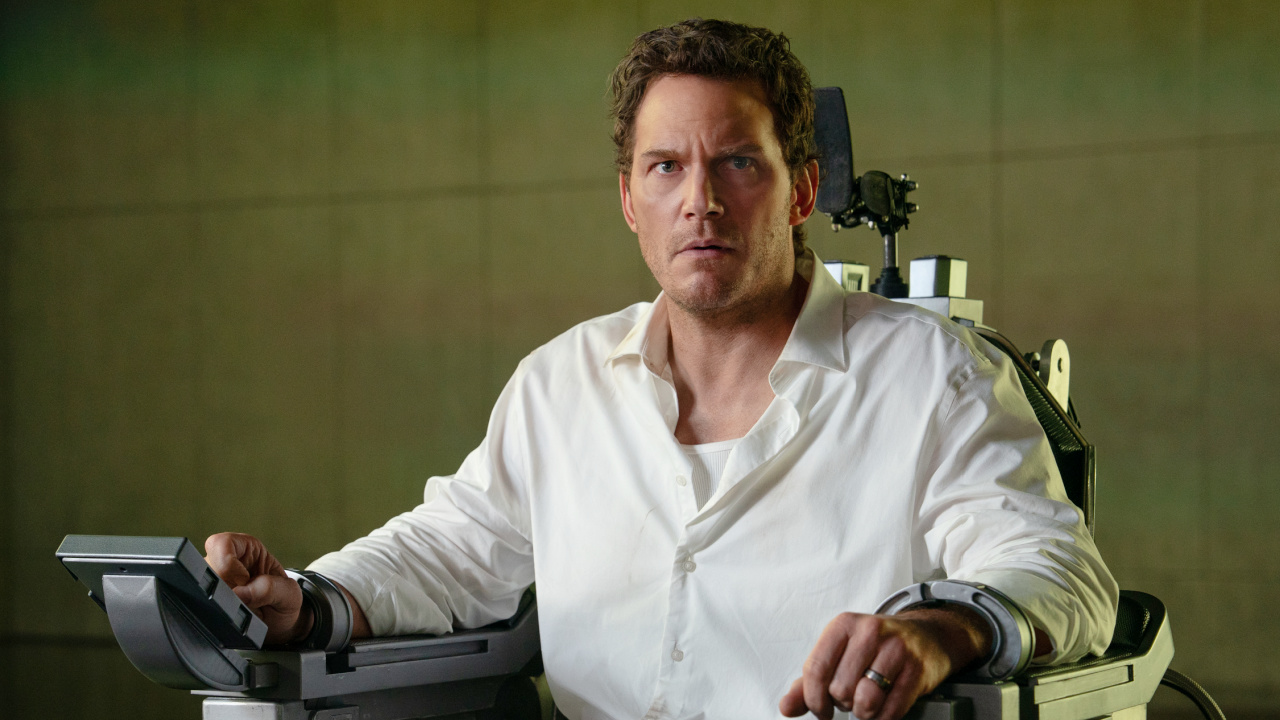 Chris Pratt stars as Chris Raven in 'Mercy', from Amazon MGM Studios. Photo: Justin Lubin. © 2025 Amazon Content Services LLC. All Rights Reserved.