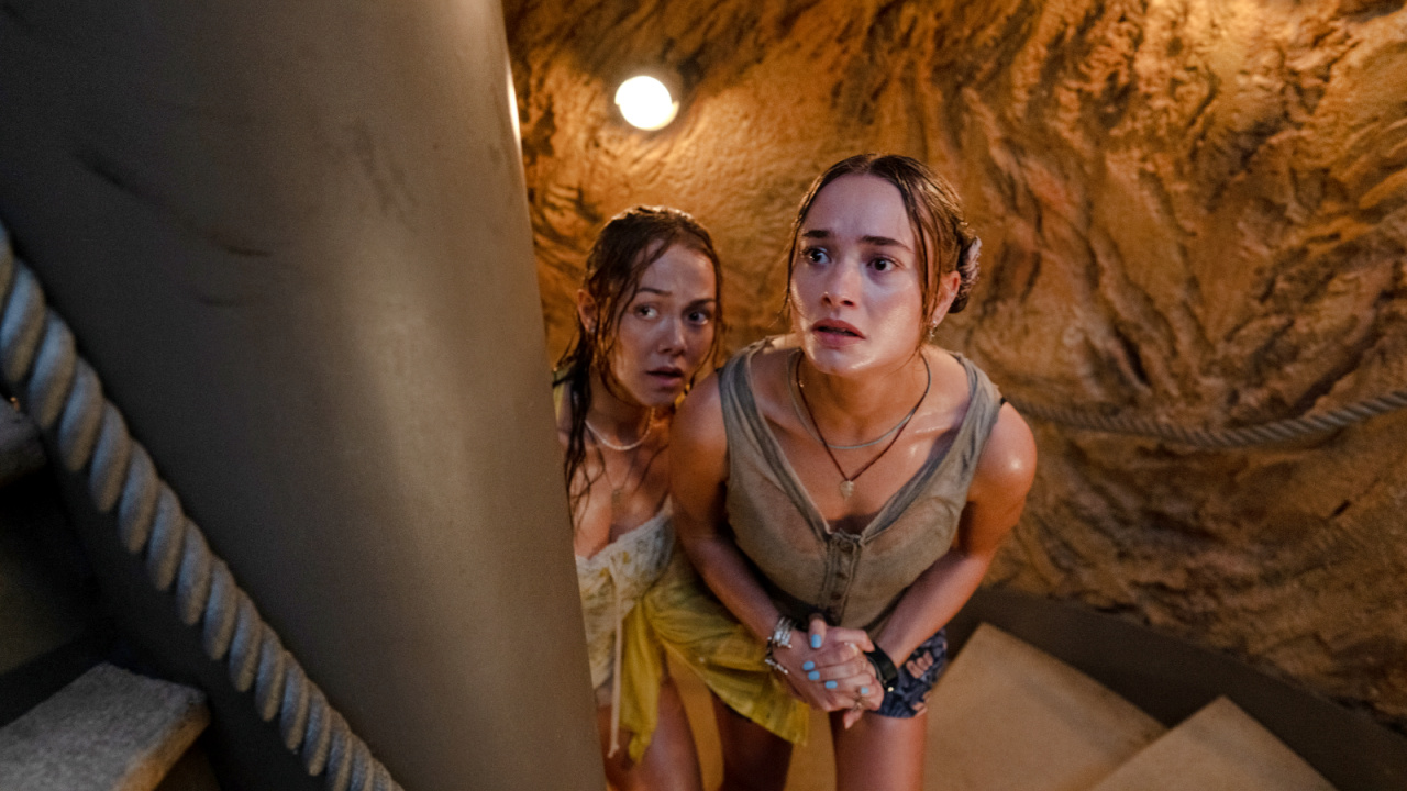 (L to R) Victoria Wyant as “Kate" and Johnny Sequoyah as “Lucy" in 'Primate' from Paramount Pictures.