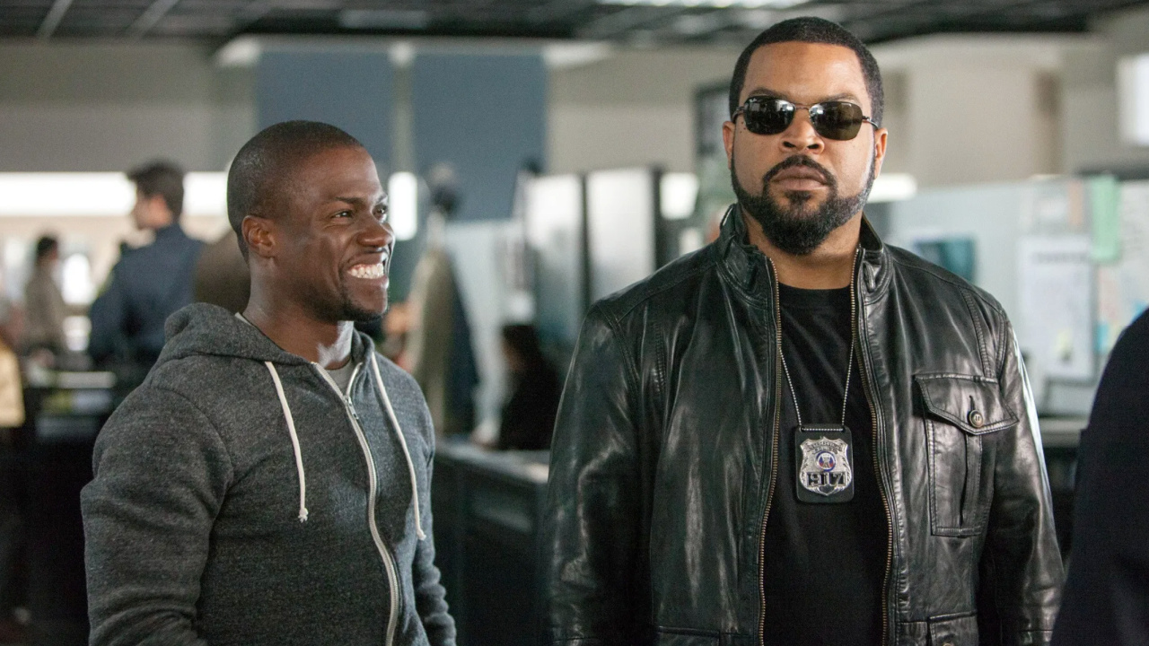 (L to R) Kevin Hart and Ice Cube in 'Ride Along'. Photo: Universal Pictures.