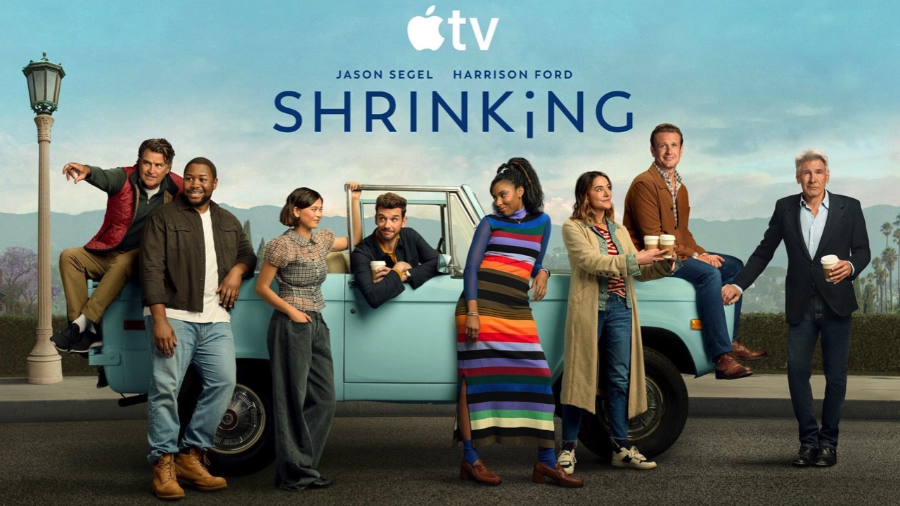 Poster for ‘Shrinking’ Season 3, premiering January 28, 2026 on Apple TV.