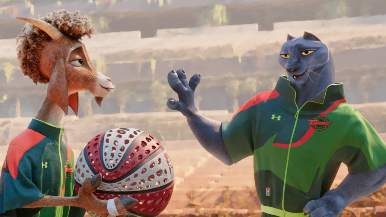 (L to R) Will (Caleb McLaughlin) and Jett (Gabrielle Union) in Columbia Pictures and Sony Pictures Animation’s in 'Goat'. © 2025 CTMG, Inc. All Rights Reserved.