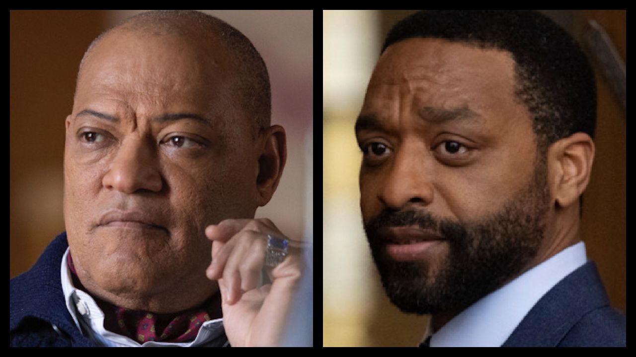 (Left) Laurence Fishburne in 'Cellar Door'. Photo: Lionsgate. (Right) Chiwetel Ejiofor as Roger in ‘Eleanor the Great’ Image: Anne Joyce. Courtesy of Sony Pictures Classics.