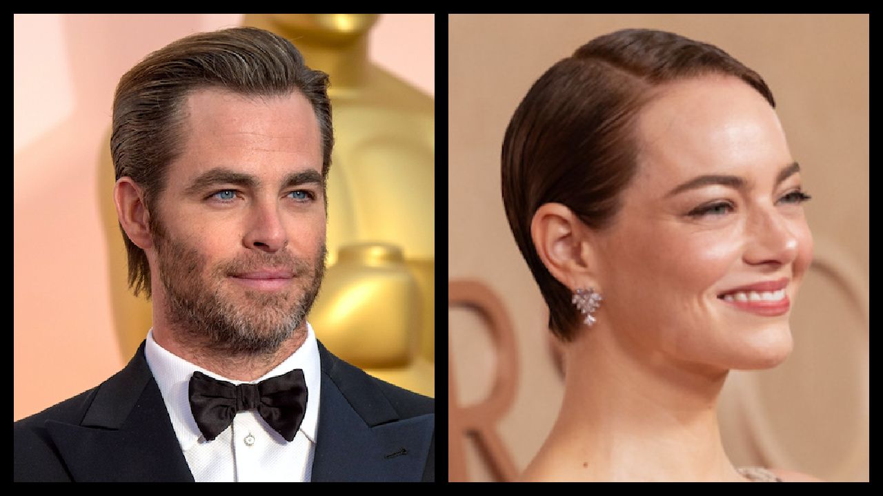 (Left) Chris Pine, Oscar® presenter, arrives for the live ABC Telecast of The 87th Oscars® at the Dolby® Theatre in Hollywood, CA on Sunday, February 22, 2015. Credit/Provider: Matt Petit / ©A.M.P.A.S. Copyright: ©A.M.P.A.S. (Right) Emma Stone arrives on the red carpet of the 97th Oscars® at the Dolby® Theatre at Ovation Hollywood on Sunday, March 2, 2025. Credit/Provider: Etienne Laurent / The Academy. Copyright: ©A.M.P.A.S.