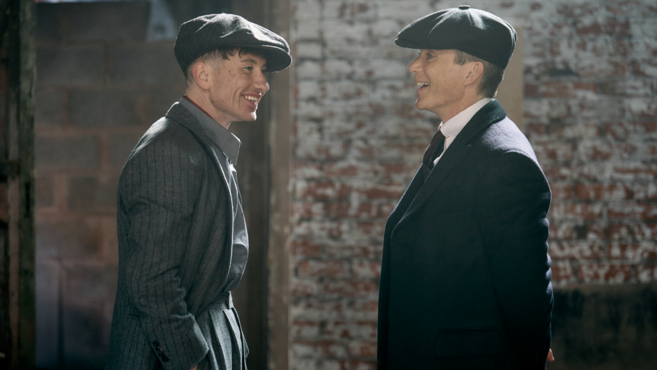 (L to R) Barry Keoghan and Cillian Murphy in 'Peaky Blinders: The Immortal Man'. Photo: Robert Viglasky/Netflix © 2026.