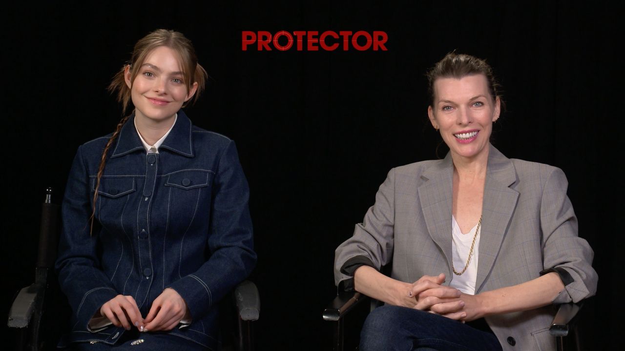 (L to R) Isabel Myers and Milla Jovovich star in 'Protector'.