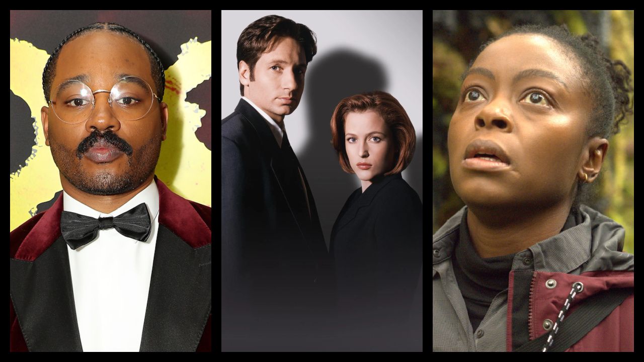 (Left) Director Ryan Cooler at the New York Premiere of 'Sinners'. Photo: Warner Bros. (Center) David Duchovny and Gillian Anderson in 'The X-Files'. Photo: 20th Century Fox Television. (Right) Danielle Deadwyler in 'Parallel.' Photo: Vertical Entertainment.