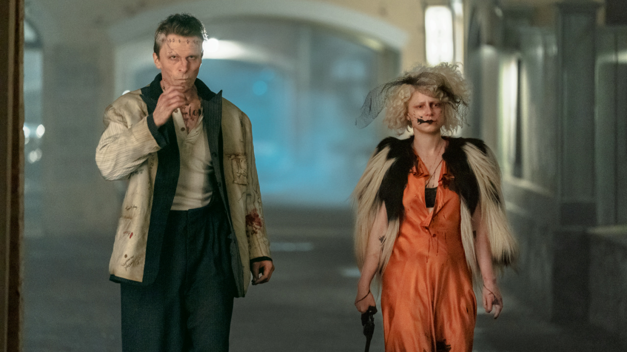 (L to R) Chrisitan Bale as Frank and Jessie Buckley as The Bride in Warner Bros. Pictures 'The Bride!', a Warner Bros. Pictures release. Photo Credit: Photo by Niko Tavernise. Copyright: © 2026 Warner Bros. Ent. All Rights Reserved