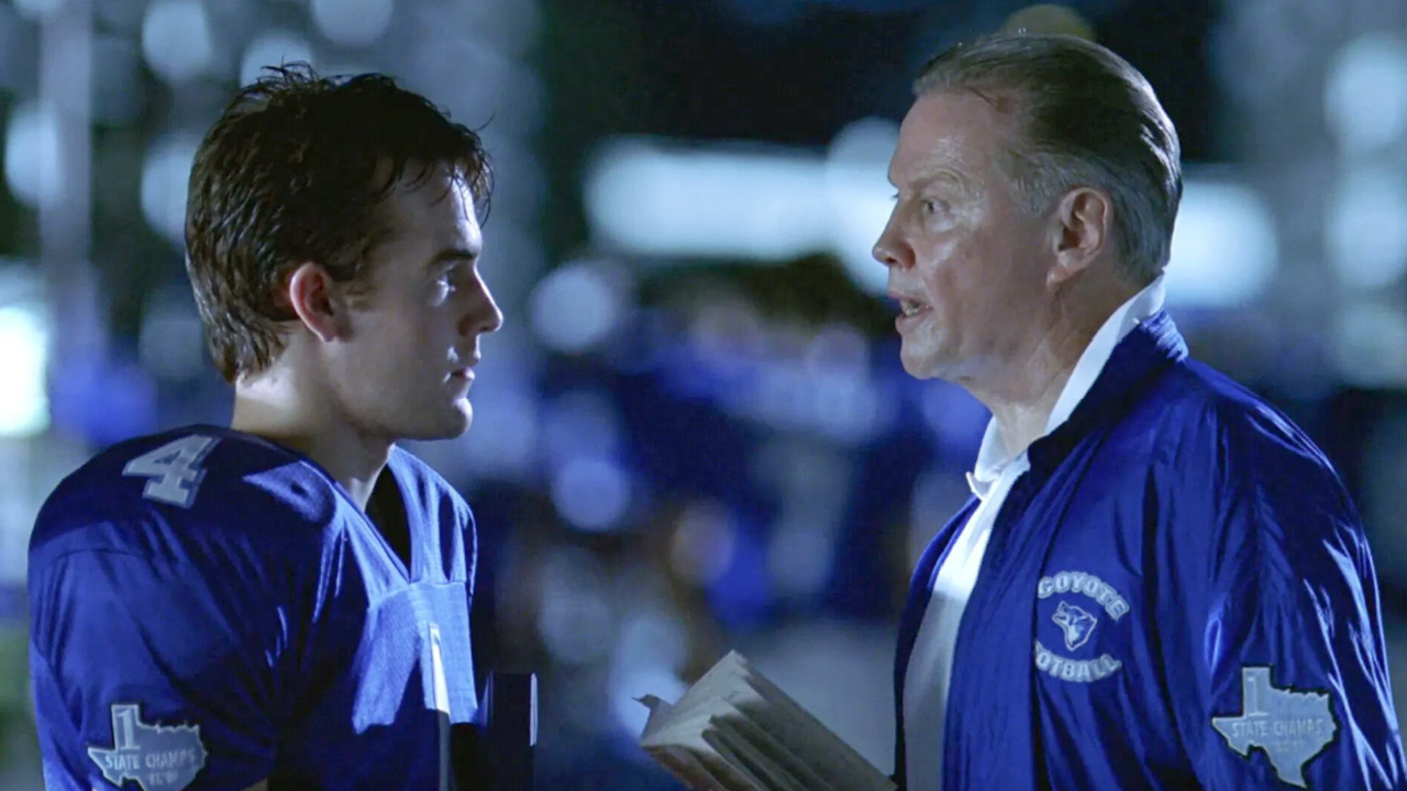 (L to R) James Van Der Beek and Jon Voight in 'Varsity Blues.' Photo: Paramount Pictures.