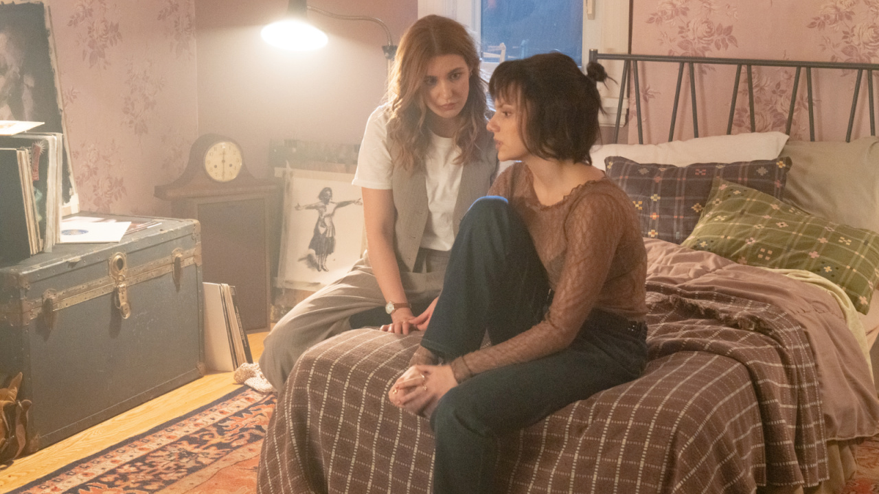 (L to R) Sophie Nélisse and Dafne Keen in the horror film, 'Whistle', an IFC and Shudder release. Photo courtesy of IFC and Shudder.