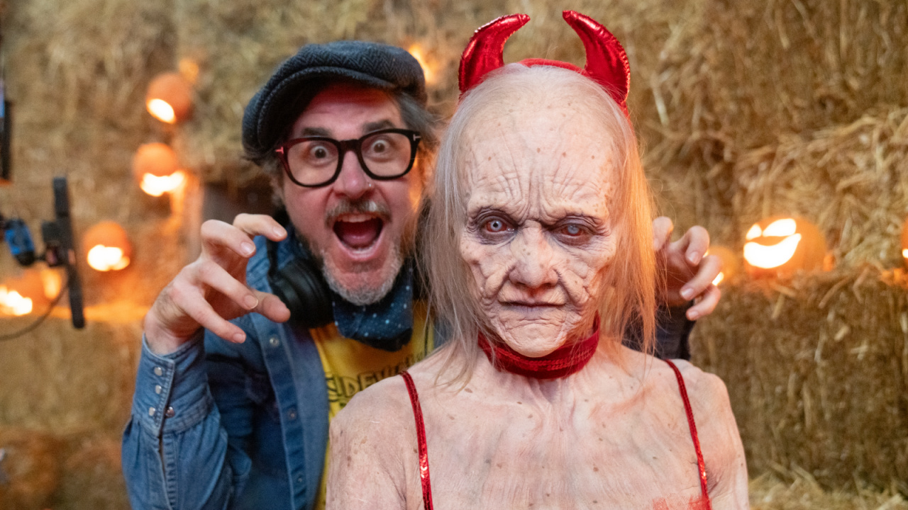 Director Corin Hardy on the set of 'Whistle'. Courtesy of Michael Gibson. An Independent Film Company and Shudder Release.