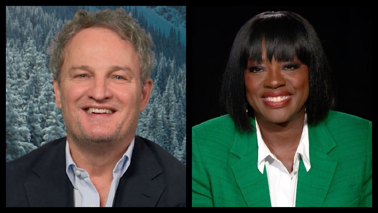 (Left) Jason Clarke stars in Apple TV+'s 'The Last Frontier'. (Right) Viola Davis stars in 'The Woman King'.