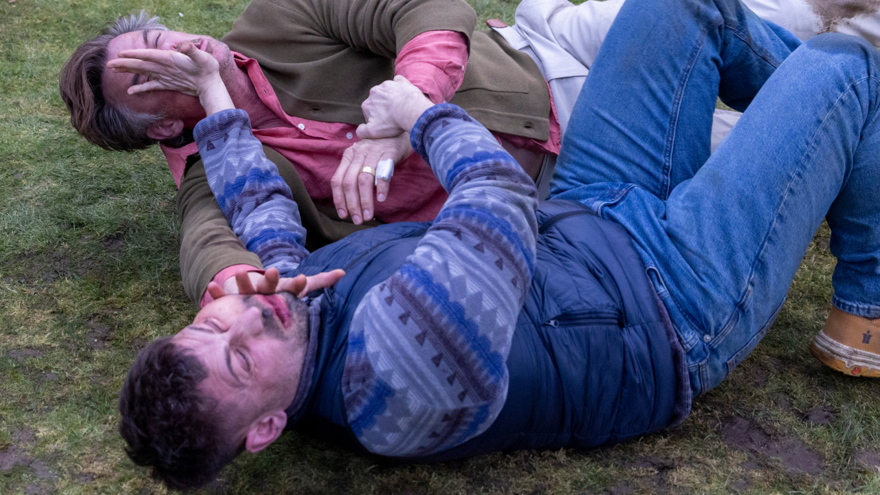 (Top to Bottom) Josh Duhamel as “Alan” and Michael Socha as “Brian” in the Comedy, Family film, 'Preschool'. Photo courtesy of Republic Pictures (a Paramount Pictures label).