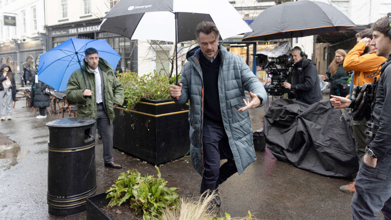 (L to R) Michael Socha as “Brian” and Director Josh Duhamel in the Comedy, Family film, 'Preschool'. Photo courtesy of Republic Pictures (a Paramount Pictures label).