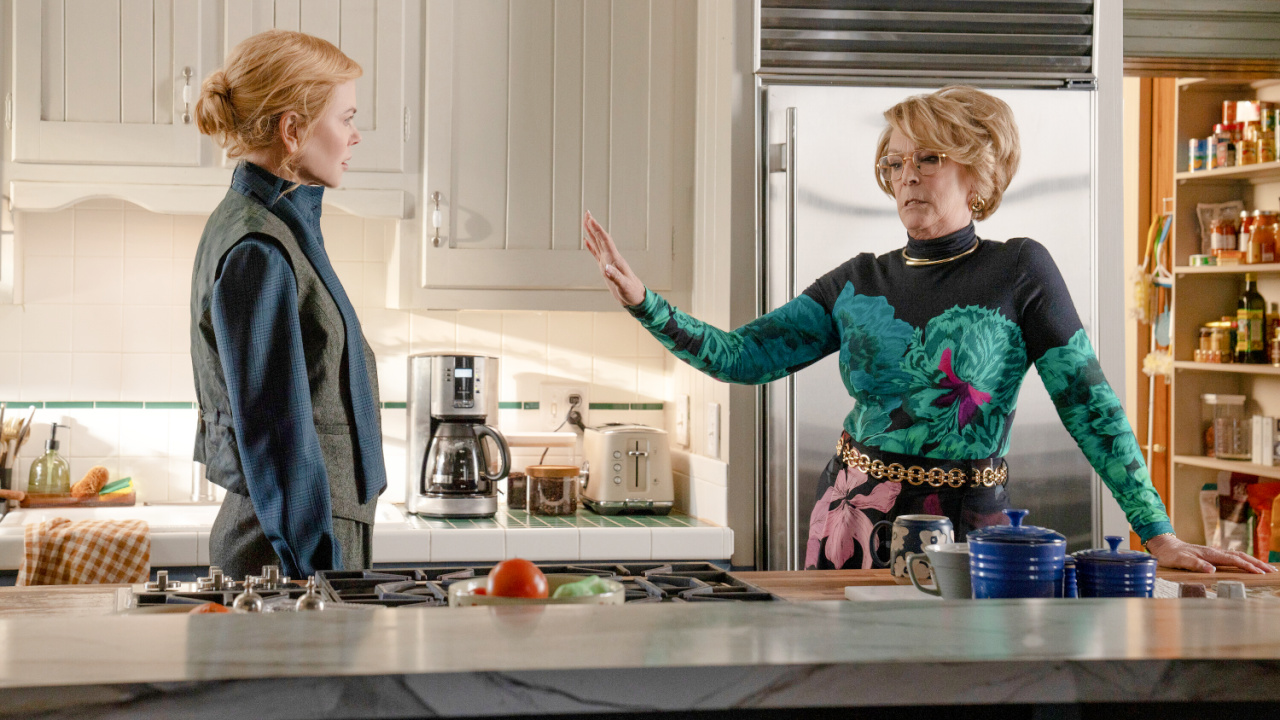 (L to R) Nicole Kidman and Jamie Lee Curtis in 'Scarpetta' Season 1. Photo Credit: Connie Chornuk / Prime. © Amazon Content Services LLC.
