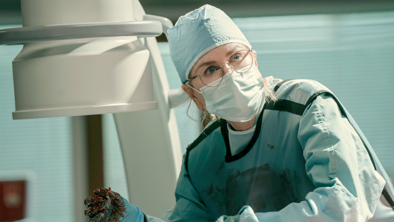 Kay Scarpetta (Nicole Kidman) in 'Scarpetta' Season 1. Photo Credit: Connie Chornuk / Prime. © Amazon Content Services LLC.