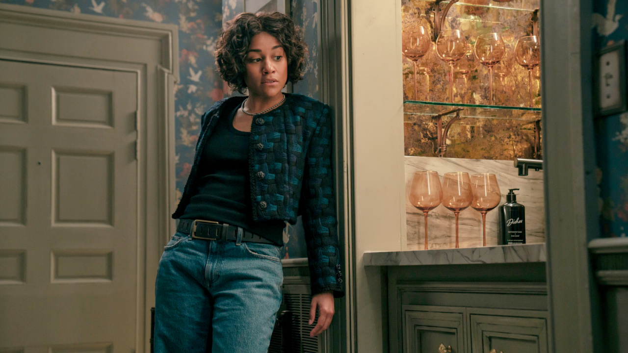 Lucy Farinelli-Watson (Ariana DeBose) in 'Scarpetta' Season 1. Photo Credit: Connie Chornuk / Prime. © Amazon Content Services LLC.