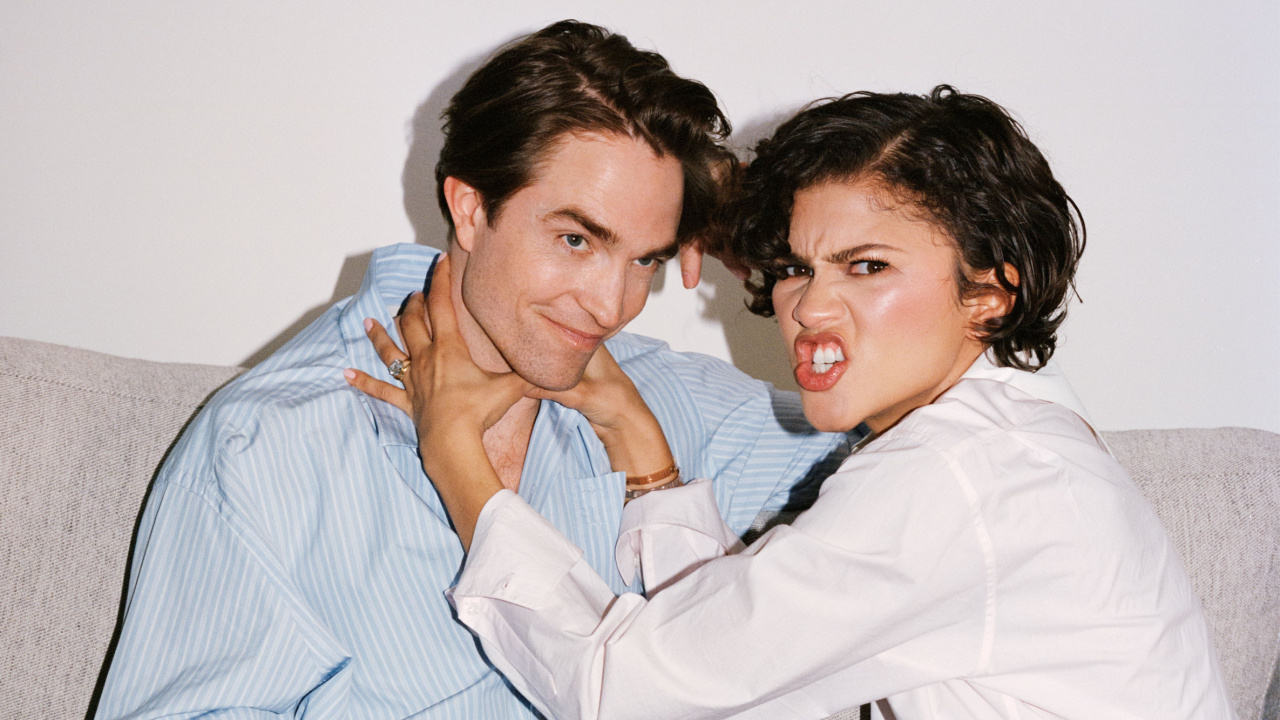 (L to R) Robert Pattinson and Zendaya in 'The Drama'. Photo: A24.