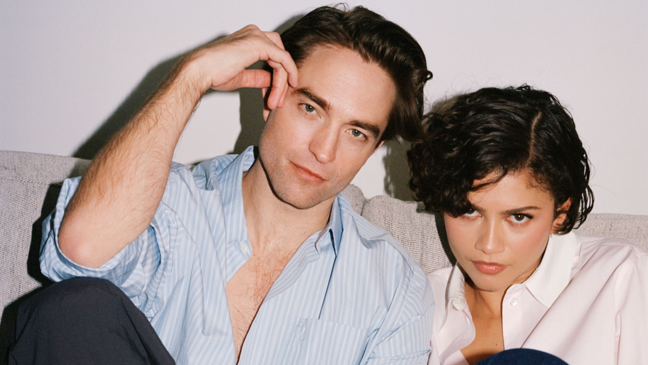 (L to R) Robert Pattinson and Zendaya in 'The Drama'. Photo: A24.