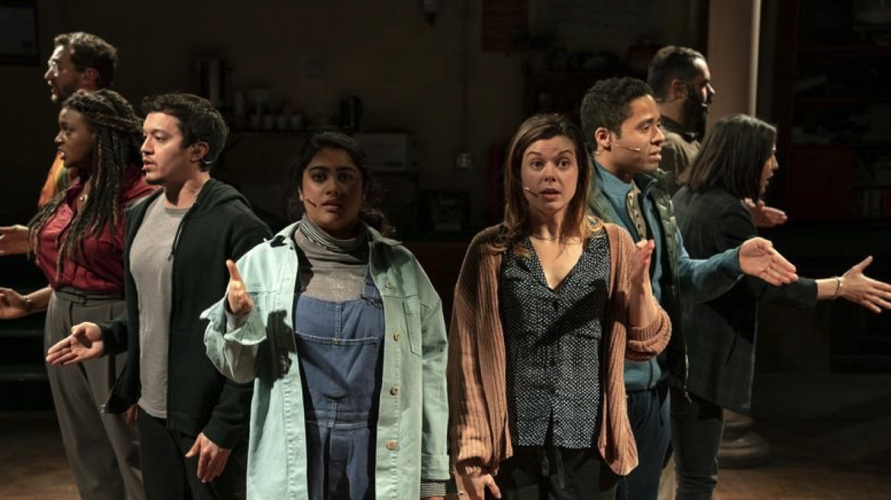 The New York cast of stage musical 'Octet'. Photo: Joan Marcus/WNYC Studios.