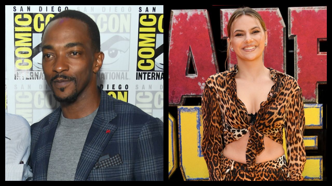 (Left) Anthony Mackie presents 'Captain America: Brave New World' at San Diego Comic-Con 2024. © 2024 20th Century Studios / © and ™ 2024 MARVEL. (Right) Dafne Keen attends the UK Fan Event of Marvel Studios' 'Deadpool & Wolverine' at Eventim Apollo, London on July 11th, 2024. Photo by StillMoving.Net for The Walt Disney Company Limited.