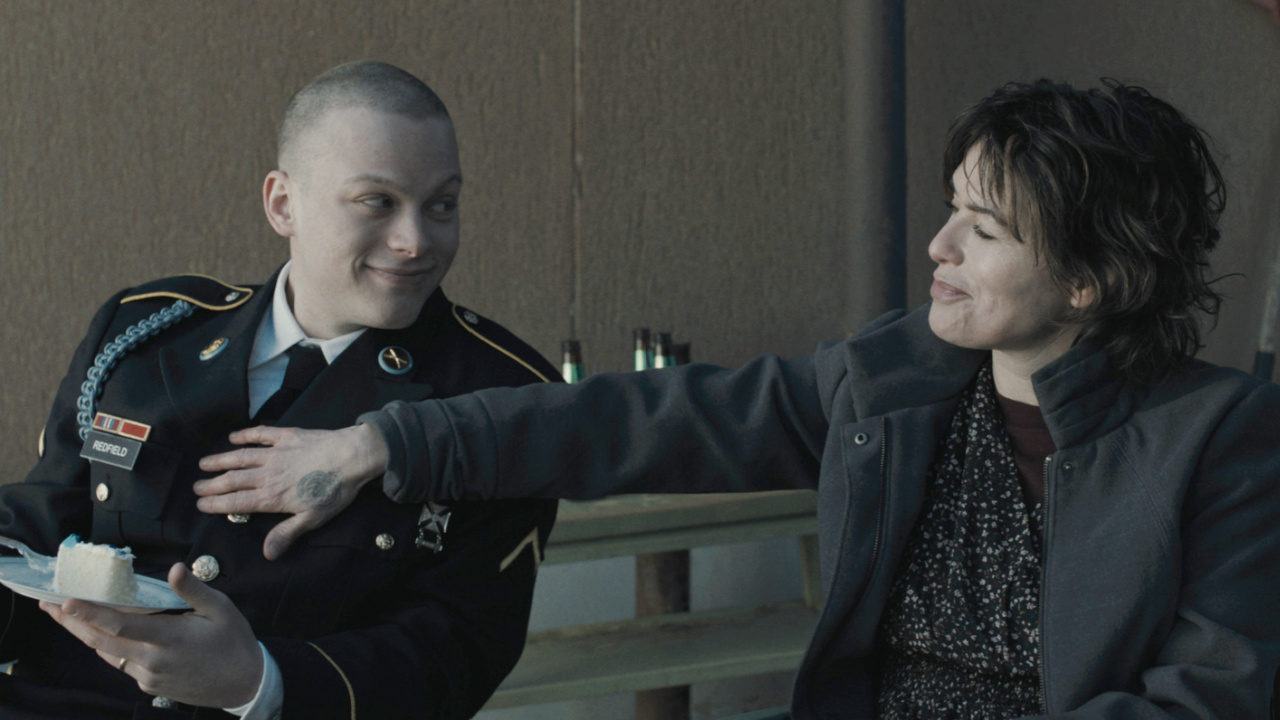 (L to R) Jordan Kronis and Lena Headey in 'Ballistic'. Photo: Brainstorm Media.