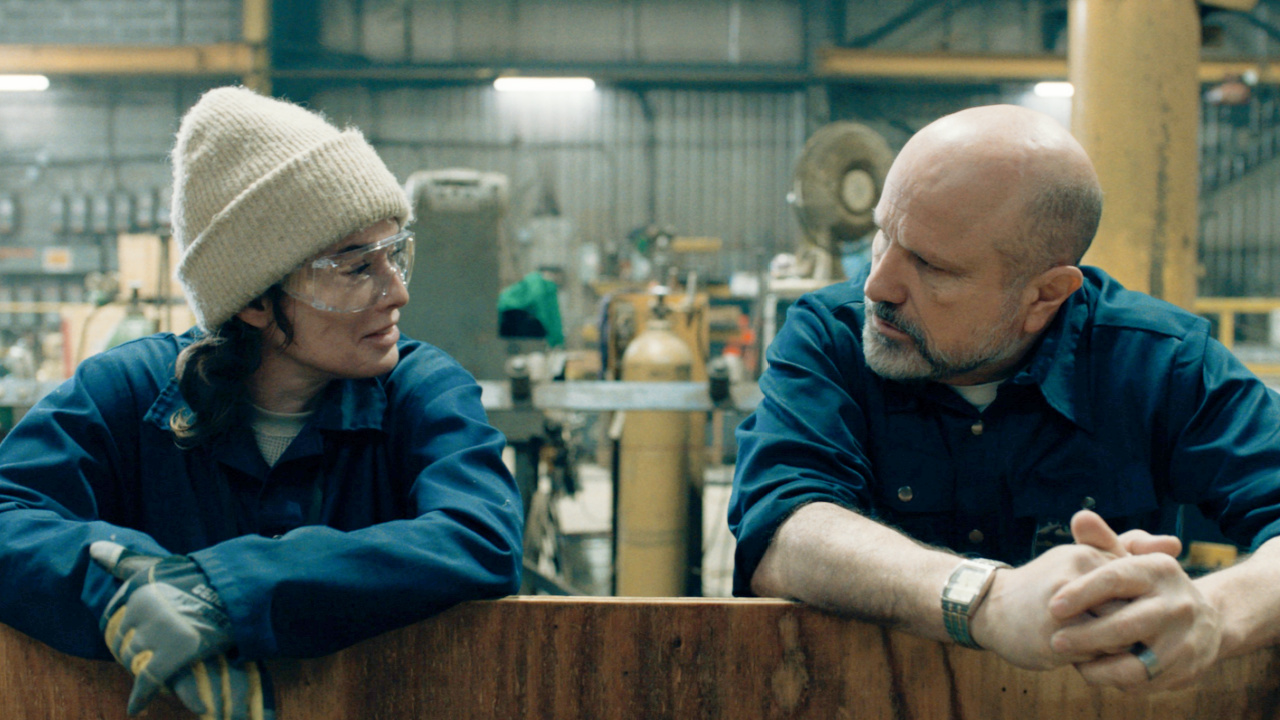 (L to R) Lena Headey and Enrico Colantoni in 'Ballistic'. Photo: Brainstorm Media.