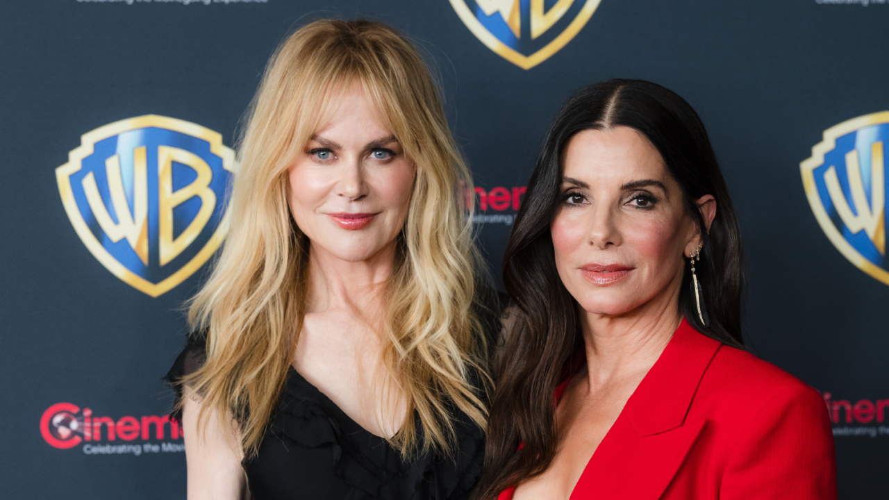 (L to R) Nicole Kidman and Sandra Bullock for 'Practical Magic 2' at CinemaCon 2026. Photo Credit: David Jon @davidjonphotography.