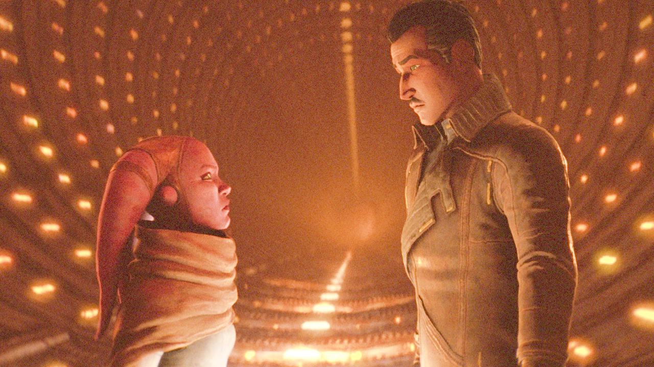 (L to R) Devon Izara (Gideon Adlon) and Captain Brander Lawson (Wagner Moura) in Lucasfilm's Star Wars: Maul – Shadow Lord', exclusively on Disney+. Photo courtesy of Lucasfilm. © 2026 Lucasfilm Ltd. All Rights Reserved.