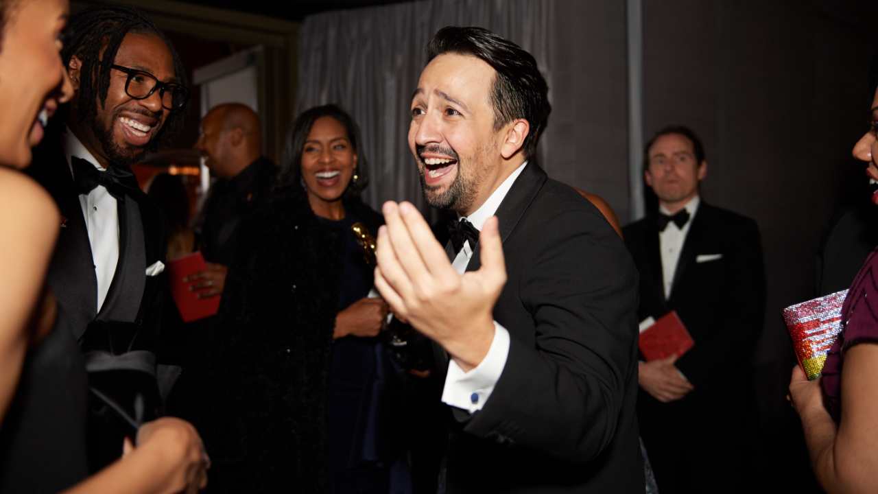 Lin Manuel Miranda at the Governors Ball following the live ABC Telecast of The 92nd Oscars® at the Dolby® Theatre in Hollywood, CA on Sunday, February 9, 2020. Credit/Provider: Kate Noelle / ©A.M.P.A.S. Copyright: ©A.M.P.A.S.
