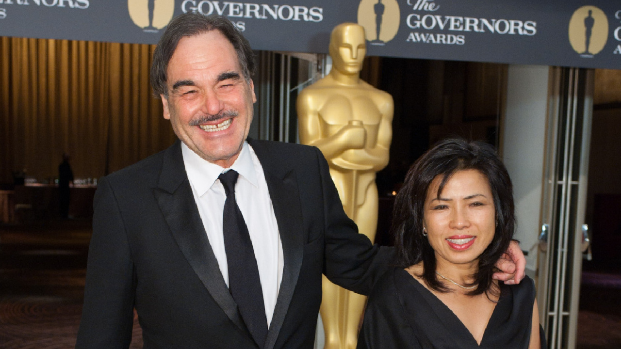 Three-time Oscar-winning director Oliver Stone (left) and wife Sun-jung Jung attend the 2010 Governors Awards in the Grand Ballroom at Hollywood & Highland in Hollywood, CA, Saturday, November 13. Photo: Matt Petit / ©A.M.P.A.S. Copyright: ©A.M.P.A.S.